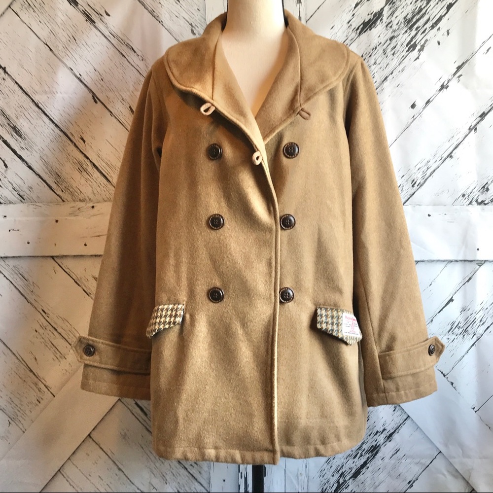 Women’s Winter Pea Coat, Harris Tweed Pock…